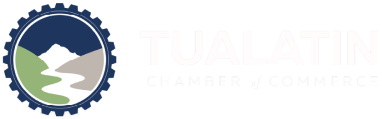 Tualatin chamber of commerce logo in white