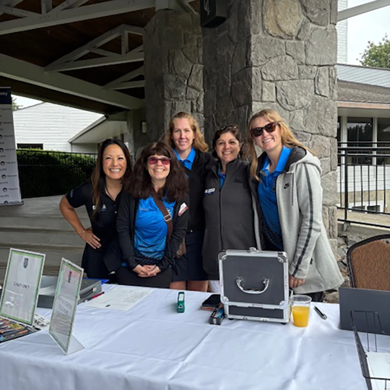 Tualatin Chamber staff at the Golf Classic in Tualatin, Oregon.