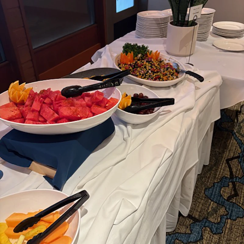 Fresh fruit and salad buffet at the Tualatin Chamber Golf Classic in Tualatin, Oregon.