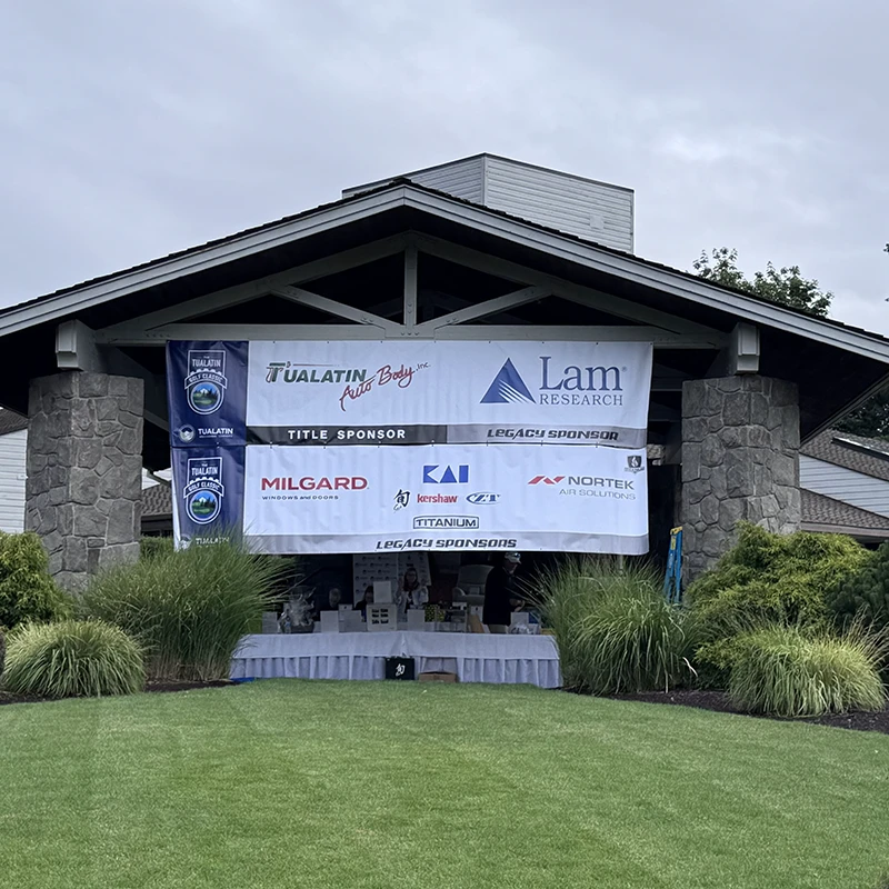 Tualatin Auto Body, Lam Research and legacy sponsors at the Tualatin Chamber Golf Classic in Tualatin, Oregon.