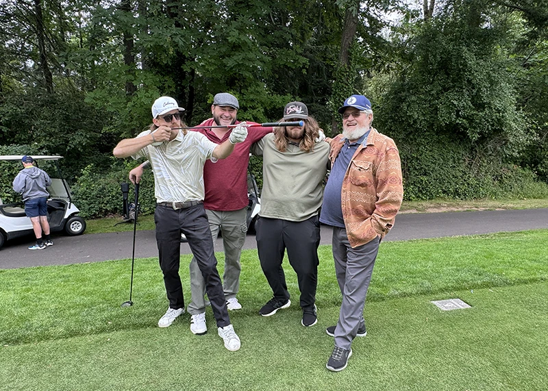 Golfers enjoying the Tualatin Chamber golf event in Tualatin, Oregon.